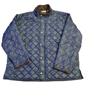 Peter Millar Jacket Mens 3XL Blue Lined Classic Coat Quilted Suffolk Full Zip